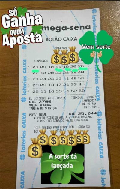 Imagem da notícia Mega Sena acumula e duas quinas são acertadas na Lotérica de Costa Rica